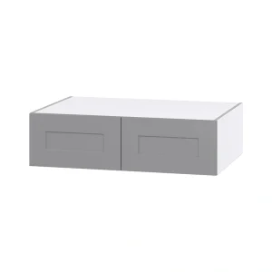 Hugo&Borg Beaumont 36-in W x 10-in H x 24-in D Slate Gray Wall Fully Assembled Cabinet (Flat Panel Shaker Door Style)