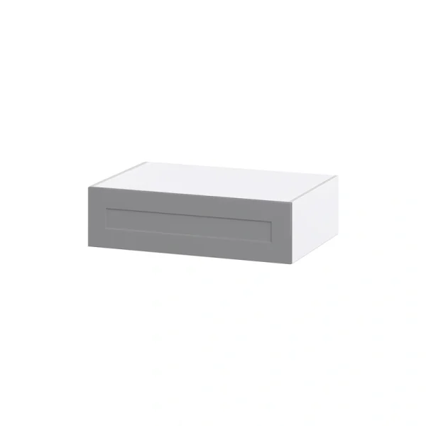 Hugo&Borg Beaumont 36-in W x 10-in H x 24-in D Slate Gray Wall Fully Assembled Cabinet (Recessed Panel Shaker Door Style)