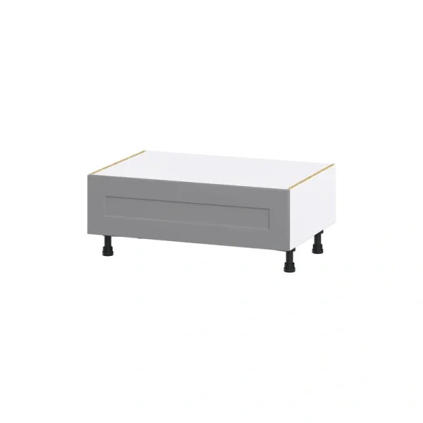 Hugo&Borg Beaumont 36-in W x 14.5-in H x 24-in D Slate Gray 1-Drawer Base Fully Assembled Cabinet