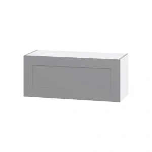 Hugo&Borg Beaumont 36-in W x 15-in H x 14-in D Slate Gray Wall Fully Assembled Cabinet (Flat Panel Shaker Door Style) T726919993