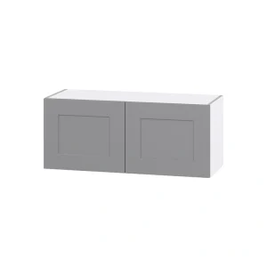 Hugo&Borg Beaumont 36-in W x 15-in H x 14-in D Slate Gray Wall Fully Assembled Cabinet (Flat Panel Shaker Door Style) T726919994