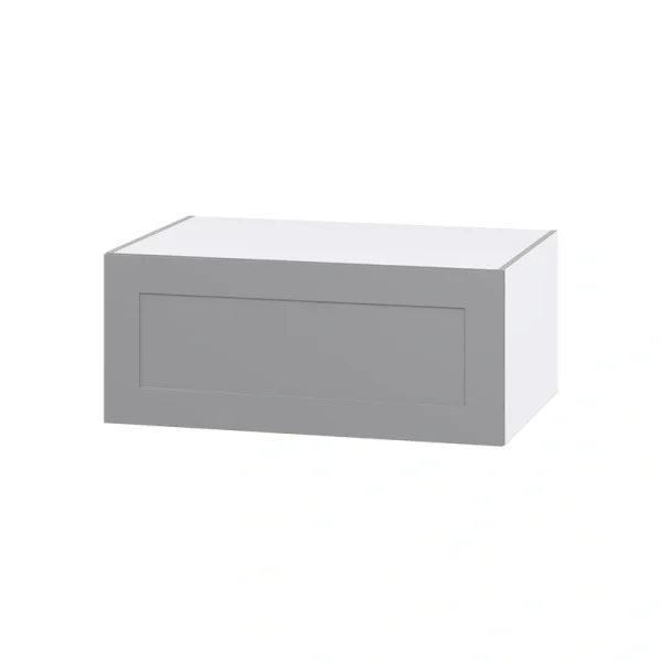 Hugo&Borg Beaumont 36-in W x 15-in H x 24-in D Slate Gray Wall Fully Assembled Cabinet (Flat Panel Shaker Door Style) T726920035