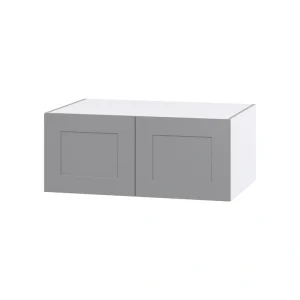 Hugo&Borg Beaumont 36-in W x 15-in H x 24-in D Slate Gray Wall Fully Assembled Cabinet (Flat Panel Shaker Door Style) T726920040
