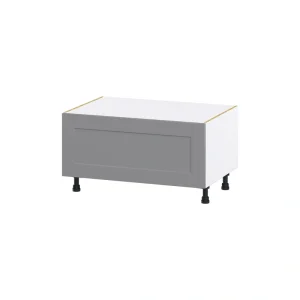 Hugo&Borg Beaumont 36-in W x 19.5-in H x 24-in D Slate Gray 1-Drawer Base Fully Assembled Cabinet