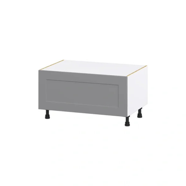 Hugo&Borg Beaumont 36-in W x 19.5-in H x 24-in D Slate Gray 1-Drawer Base Fully Assembled Cabinet