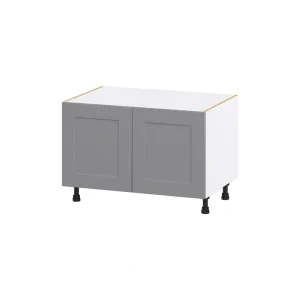 Hugo&Borg Beaumont 36-in W x 24.5-in H x 24-in D Slate Gray Sink Base Fully Assembled Cabinet (Flat Panel Shaker Style)