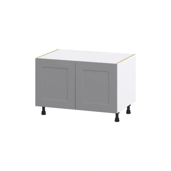 Hugo&Borg Beaumont 36-in W x 24.5-in H x 24-in D Slate Gray Sink Base Fully Assembled Cabinet (Flat Panel Shaker Style)