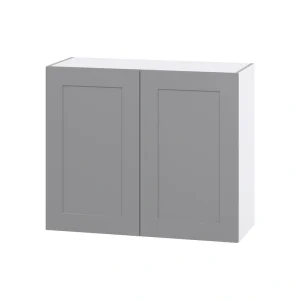 Hugo&Borg Beaumont 36-in W x 30-in H x 14-in D Slate Gray Wall Fully Assembled Cabinet (Flat Panel Shaker Door Style)
