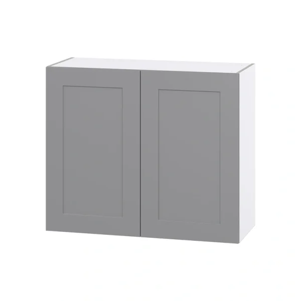 Hugo&Borg Beaumont 36-in W x 30-in H x 14-in D Slate Gray Wall Fully Assembled Cabinet (Flat Panel Shaker Door Style)