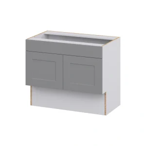 Hugo&Borg Beaumont 36-in W x 30-in H x 21-in D Slate Gray Sink Base Fully Assembled Cabinet (Recessed Panel Shaker Style)