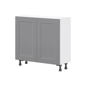 Hugo&Borg Beaumont 36-in W x 34.5-in H x 14-in D Slate Gray Base Fully Assembled Cabinet (Flat Panel Shaker Door Style)