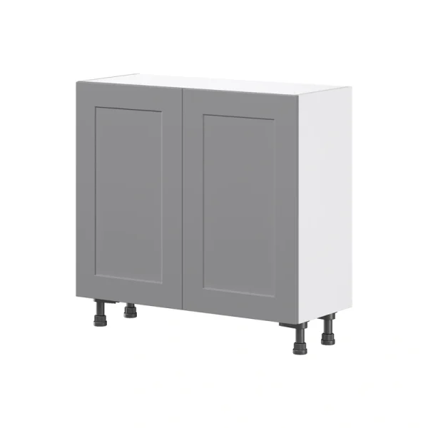 Hugo&Borg Beaumont 36-in W x 34.5-in H x 14-in D Slate Gray Base Fully Assembled Cabinet (Flat Panel Shaker Door Style)