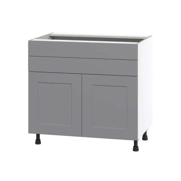 Hugo&Borg Beaumont 36-in W x 34.5-in H x 24-in D Slate Gray 1-Drawer Base Fully Assembled Cabinet (Flat Panel Shaker Style) T726920565