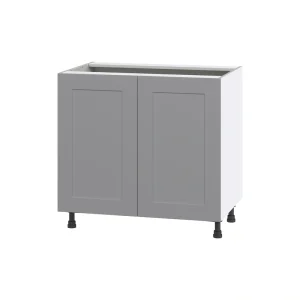 Hugo&Borg Beaumont 36-in W x 34.5-in H x 24-in D Slate Gray 3-Drawers Base Fully Assembled Cabinet (Flat Panel Shaker Style)