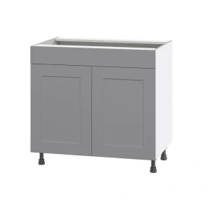 Hugo&Borg Beaumont 36-in W x 34.5-in H x 24-in D Slate Gray Base Fully Assembled Cabinet (Flat Panel Shaker Door Style) T726920085