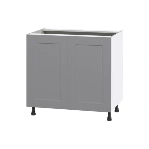 Hugo&Borg Beaumont 36-in W x 34.5-in H x 24-in D Slate Gray Sink Base Fully Assembled Cabinet (Flat Panel Shaker Style) T726919997