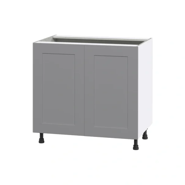 Hugo&Borg Beaumont 36-in W x 34.5-in H x 24-in D Slate Gray Sink Base Fully Assembled Cabinet (Flat Panel Shaker Style) T726919997