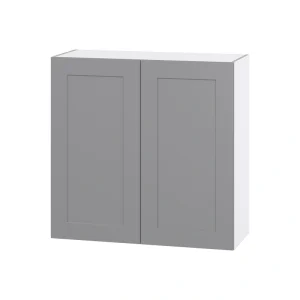 Hugo&Borg Beaumont 36-in W x 35-in H x 14-in D Slate Gray Wall Fully Assembled Cabinet (Flat Panel Shaker Door Style)