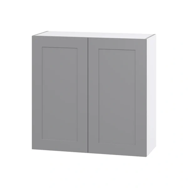 Hugo&Borg Beaumont 36-in W x 35-in H x 14-in D Slate Gray Wall Fully Assembled Cabinet (Flat Panel Shaker Door Style)