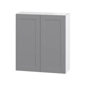 Hugo&Borg Beaumont 36-in W x 40-in H x 14-in D Slate Gray Wall Fully Assembled Cabinet (Recessed Panel Shaker Door Style)