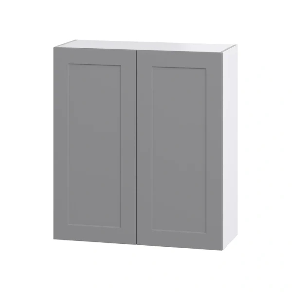 Hugo&Borg Beaumont 36-in W x 40-in H x 14-in D Slate Gray Wall Fully Assembled Cabinet (Recessed Panel Shaker Door Style)