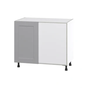 Hugo&Borg Beaumont 39-in W x 34.5-in H x 24-in D Slate Gray Blind Corner Base Fully Assembled Cabinet (Flat Panel Shaker Style) T726920045