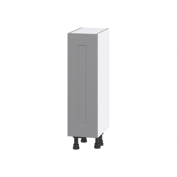 Hugo&Borg Beaumont 9-in W x 34.5-in H x 14-in D Slate Gray Base Fully Assembled Cabinet (Flat Panel Shaker Door Style)