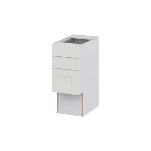 Hugo&Borg Belcourt 12-in W x 30-in H x 21-in D Gray Painted 4-Drawer Base Fully Assembled Cabinet (Recessed Panel Style)