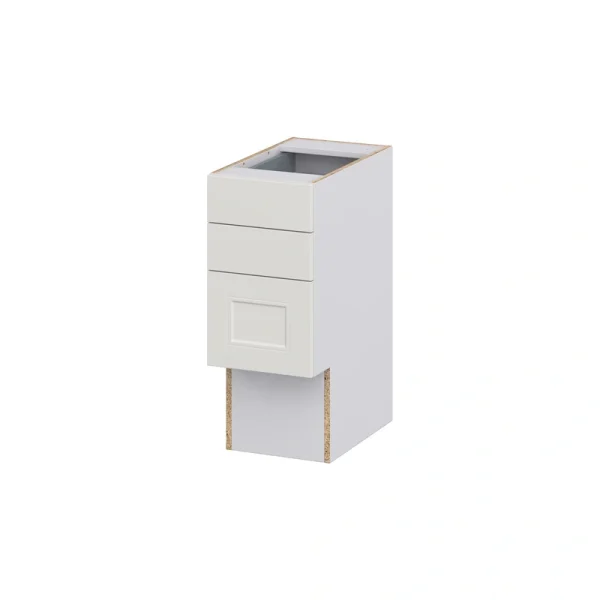 Hugo&Borg Belcourt 12-in W x 30-in H x 21-in D Gray Painted 4-Drawer Base Fully Assembled Cabinet (Recessed Panel Style)