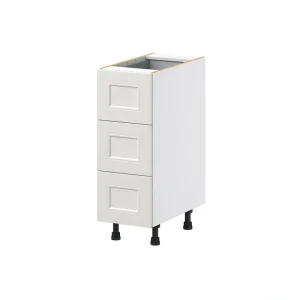Hugo&Borg Belcourt 12-in W x 34.5-in H x 24-in D Gray Painted 4-Drawer Base Fully Assembled Cabinet (Recessed Panel Style)