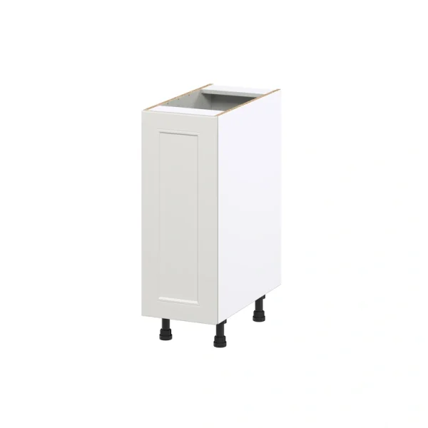 Hugo&Borg Belcourt 12-in W x 34.5-in H x 25-in D Gray Painted 1-Drawer Pull-out Cabinet Base Fully Assembled Cabinet (Recessed Panel Style) T726919969