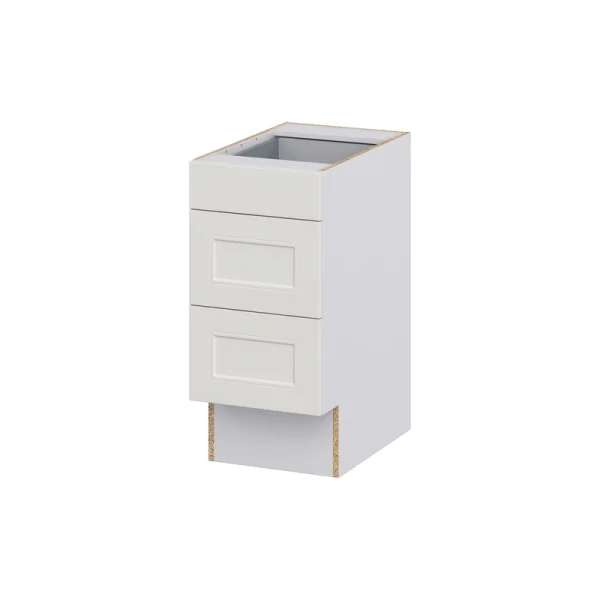 Hugo&Borg Belcourt 15-in W x 32.5-in H x 24-in D Gray Painted 3-Drawer Base Fully Assembled Cabinet (Recessed Panel Style)