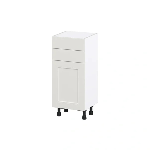 Hugo&Borg Belcourt 15-in W x 34.5-in H x 14-in D Gray Painted 2-Drawers Base Fully Assembled Cabinet (Recessed Panel Shaker Style)