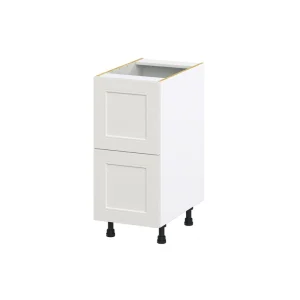 Hugo&Borg Belcourt 15-in W x 34.5-in H x 24-in D Gray Painted 2-Drawer Base Fully Assembled Cabinet (Recessed Panel Style)