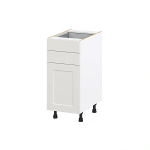 Hugo&Borg Belcourt 15-in W x 34.5-in H x 24-in D Gray Painted 2-Drawers Base Fully Assembled Cabinet (Recessed Panel Shaker Style)