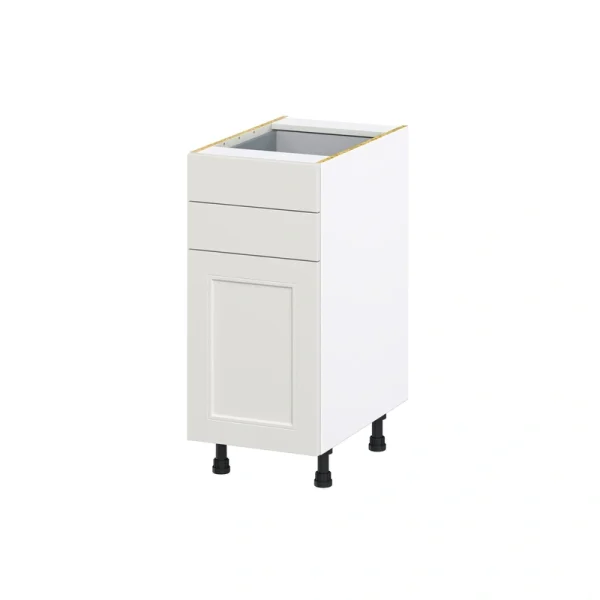 Hugo&Borg Belcourt 15-in W x 34.5-in H x 24-in D Gray Painted 2-Drawers Base Fully Assembled Cabinet (Recessed Panel Shaker Style)