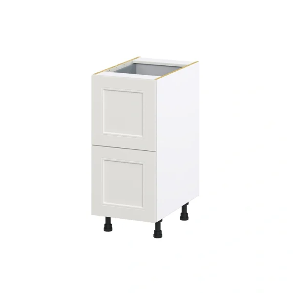 Hugo&Borg Belcourt 15-in W x 34.5-in H x 24-in D Gray Painted 3-Drawer Base Fully Assembled Cabinet (Recessed Panel Style) T726922387