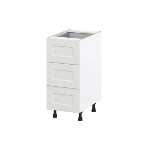 Hugo&Borg Belcourt 15-in W x 34.5-in H x 24-in D Gray Painted 4-Drawer Base Fully Assembled Cabinet (Recessed Panel Style) T726922389