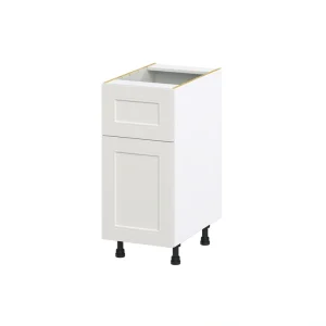 Hugo&Borg Belcourt 15-in W x 34.5-in H x 25-in D Gray Painted 1-Drawer Base Fully Assembled Cabinet (Recessed Panel Shaker Style)
