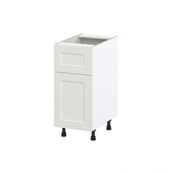 Hugo&Borg Belcourt 15-in W x 34.5-in H x 25-in D Gray Painted 1-Drawer Base Fully Assembled Cabinet (Recessed Panel Shaker Style)