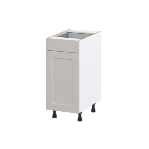 Hugo&Borg Belcourt 15-in W x 34.5-in H x 25-in D Gray Painted 1-Drawer Pull-out Cabinet Base Fully Assembled Cabinet (Recessed Panel Style)