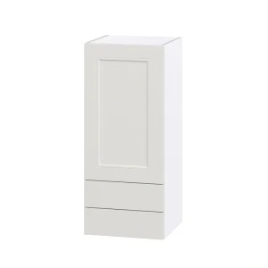 Hugo&Borg Belcourt 15-in W x 35-in H x 14-in D Gray Painted 2-Drawers Wall Fully Assembled Cabinet (Recessed Panel Shaker Style)