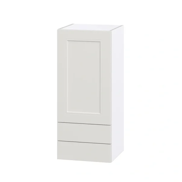 Hugo&Borg Belcourt 15-in W x 35-in H x 14-in D Gray Painted 2-Drawers Wall Fully Assembled Cabinet (Recessed Panel Shaker Style)