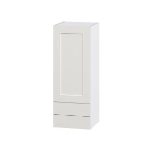 Hugo&Borg Belcourt 15-in W x 40-in H x 14-in D Gray Painted 2-Drawers Wall Fully Assembled Cabinet (Recessed Panel Shaker Style)