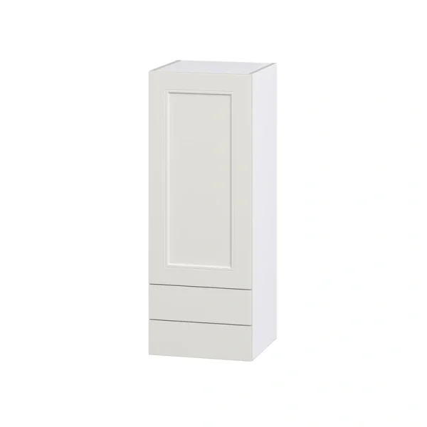 Hugo&Borg Belcourt 15-in W x 40-in H x 14-in D Gray Painted 2-Drawers Wall Fully Assembled Cabinet (Recessed Panel Shaker Style)