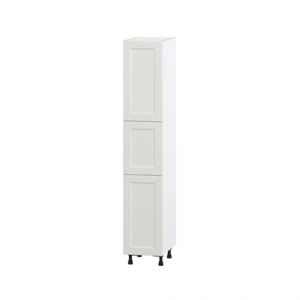 Hugo&Borg Belcourt 15-in W x 84.5-in H x 24-in D Gray Painted Pantry Fully Assembled Cabinet (Recessed Panel Shaker Door Style)