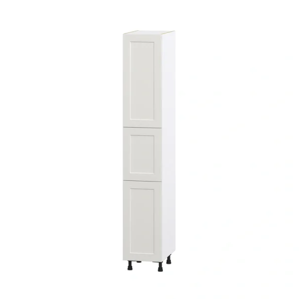 Hugo&Borg Belcourt 15-in W x 89.5-in H x 24-in D Gray Painted Pantry Fully Assembled Cabinet (Recessed Panel Shaker Door Style)