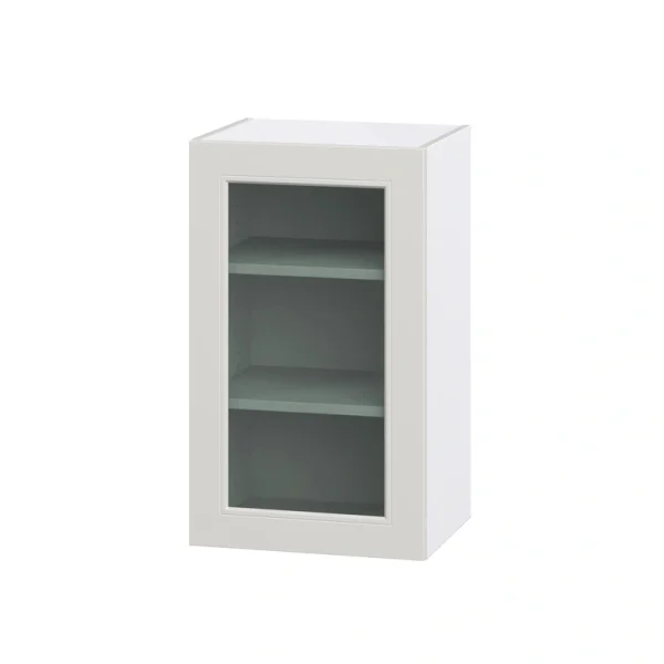 Hugo&Borg Belcourt 18-in W x 30-in H x 14-in D Gray Painted Wall Fully Assembled Cabinet (Recessed Panel Shaker Door Style)