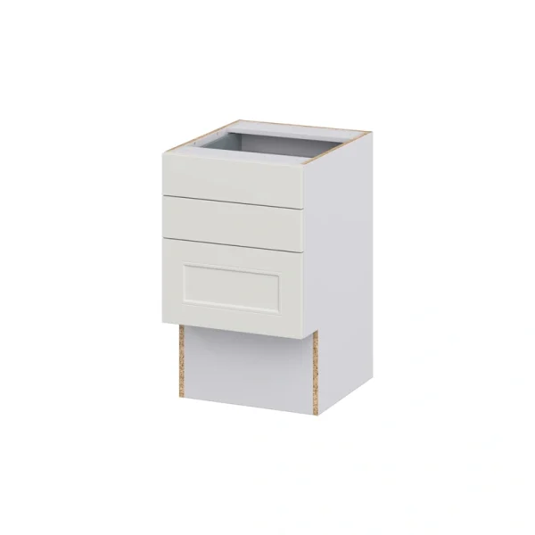 Hugo&Borg Belcourt 18-in W x 30-in H x 21-in D Gray Painted 3-Drawer Base Fully Assembled Cabinet (Recessed Panel Style)