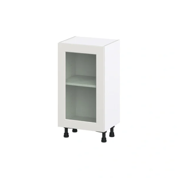 Hugo&Borg Belcourt 18-in W x 34.5-in H x 16-in D Gray Painted Base Fully Assembled Cabinet (Recessed Panel Shaker Door Style)